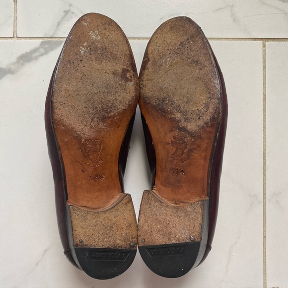 Vintage 1980s 80s Gucci Horsebit Loafers Size 40 Made in Italy Dark Red Burgundy - Picture 7 of 11